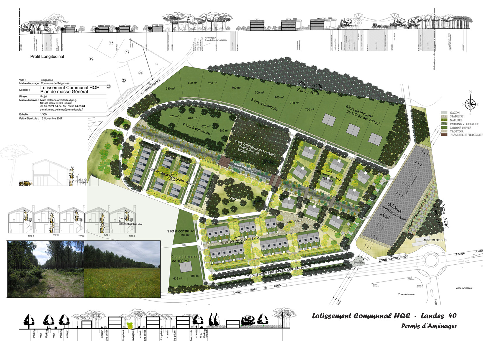 Plan de Lotissement Communal HQE à Seignosse Landes